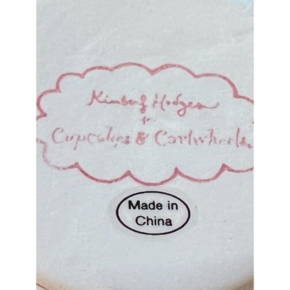 HTF! Kimberly Hodgen Cupcakes and Cartwheels Bowl & Plate Floral Scalloped READ - Picture 8 of 16